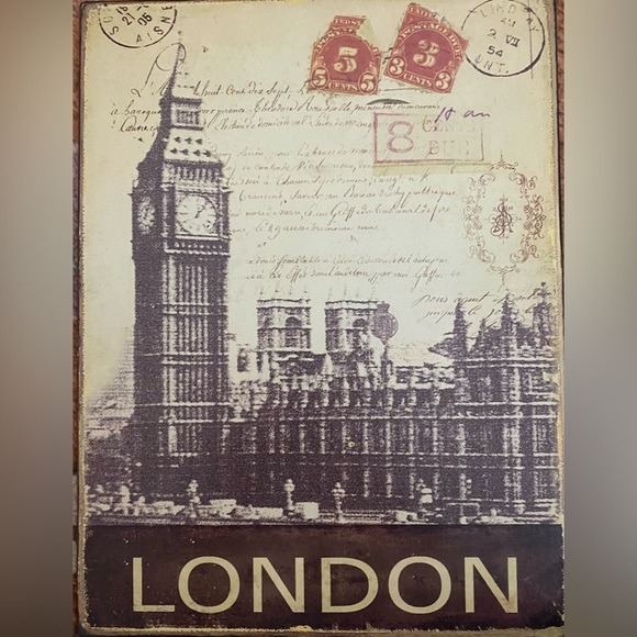 LONDON ENGLAND METAL SIGN PLAQUE ART - Picture 1 of 8